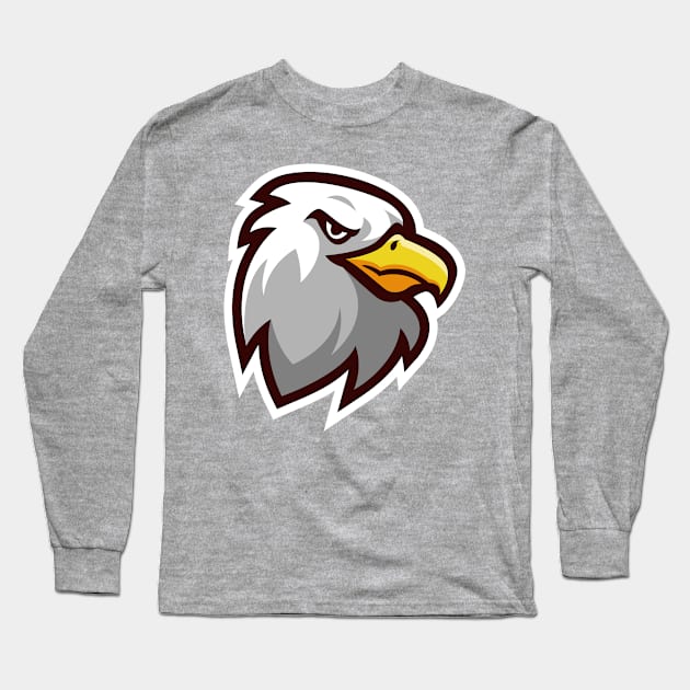 Eagle Head Mascot Logo Long Sleeve T-Shirt by Irkhamsterstock